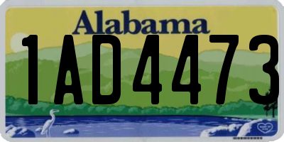 AL license plate 1AD4473