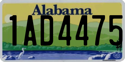 AL license plate 1AD4475
