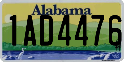 AL license plate 1AD4476