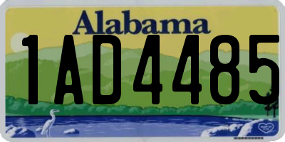 AL license plate 1AD4485