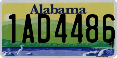 AL license plate 1AD4486