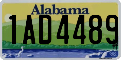 AL license plate 1AD4489