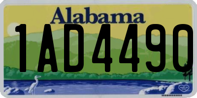 AL license plate 1AD4490