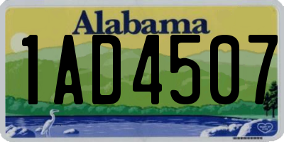 AL license plate 1AD4507