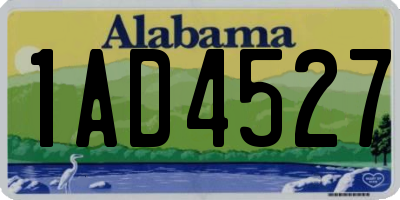 AL license plate 1AD4527