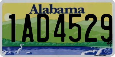 AL license plate 1AD4529