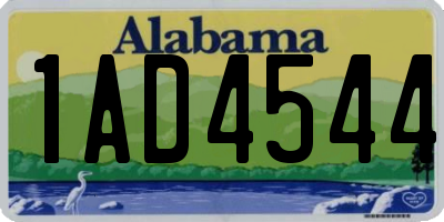 AL license plate 1AD4544