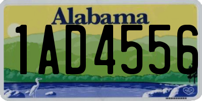 AL license plate 1AD4556