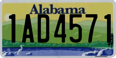 AL license plate 1AD4571