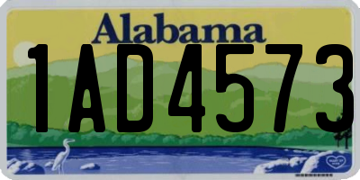 AL license plate 1AD4573