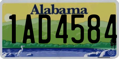 AL license plate 1AD4584
