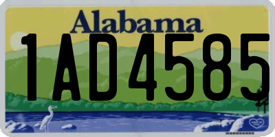 AL license plate 1AD4585