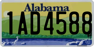 AL license plate 1AD4588