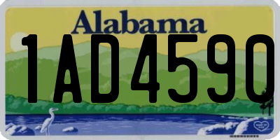 AL license plate 1AD4590