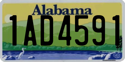 AL license plate 1AD4591