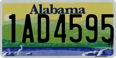 AL license plate 1AD4595