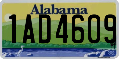 AL license plate 1AD4609