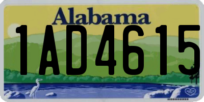 AL license plate 1AD4615