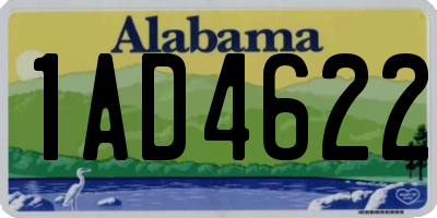 AL license plate 1AD4622