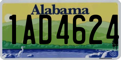 AL license plate 1AD4624