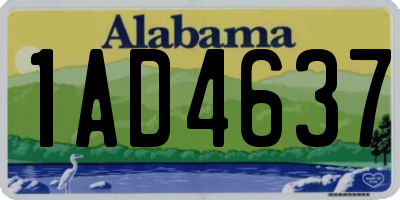 AL license plate 1AD4637