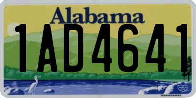 AL license plate 1AD4641