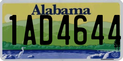 AL license plate 1AD4644