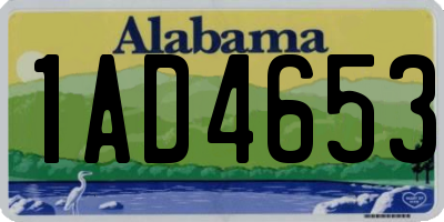 AL license plate 1AD4653