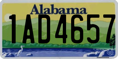 AL license plate 1AD4657