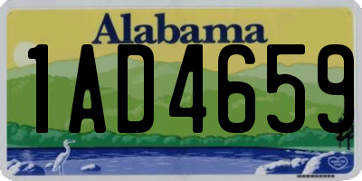 AL license plate 1AD4659