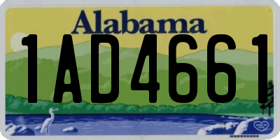 AL license plate 1AD4661
