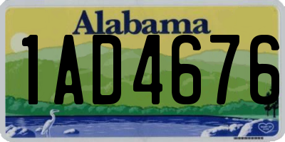 AL license plate 1AD4676