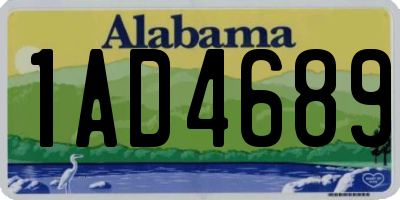 AL license plate 1AD4689