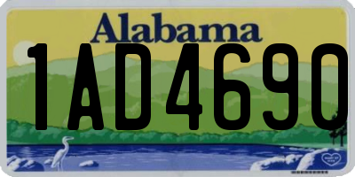 AL license plate 1AD4690