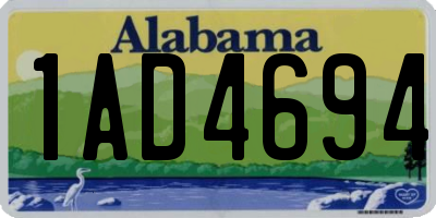 AL license plate 1AD4694