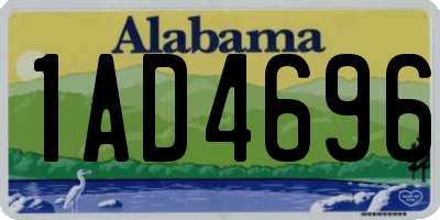 AL license plate 1AD4696