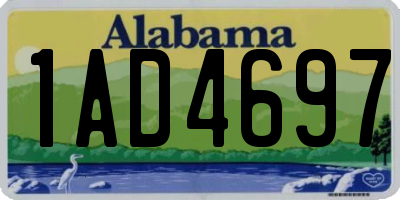 AL license plate 1AD4697