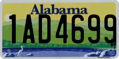 AL license plate 1AD4699