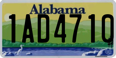 AL license plate 1AD4710