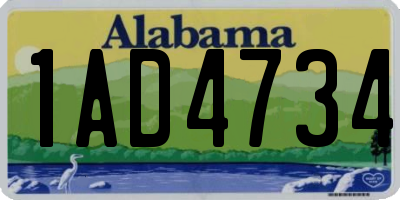 AL license plate 1AD4734