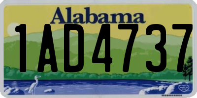 AL license plate 1AD4737