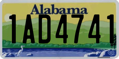 AL license plate 1AD4741