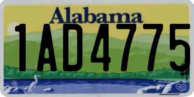 AL license plate 1AD4775