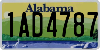 AL license plate 1AD4787