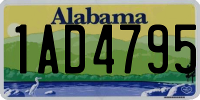 AL license plate 1AD4795