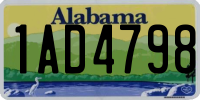 AL license plate 1AD4798