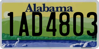AL license plate 1AD4803