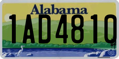 AL license plate 1AD4810
