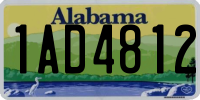 AL license plate 1AD4812
