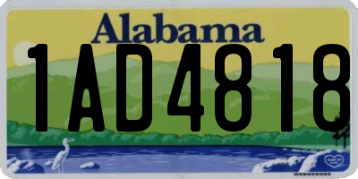 AL license plate 1AD4818